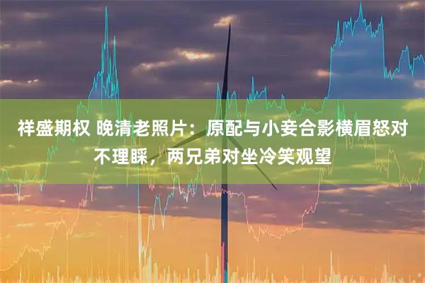 祥盛期权 晚清老照片：原配与小妾合影横眉怒对不理睬，两兄弟对坐冷笑观望
